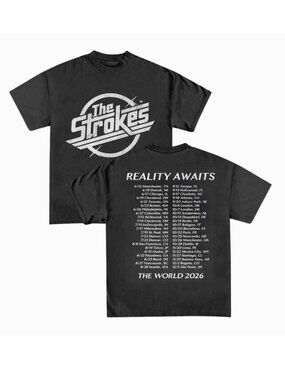 The Strokes Reality Awaits Tour 2026 Double Sided T-Shirt
